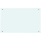 Kitchen Backsplashes 2 pcs White 80x50 cm Tempered Glass