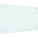 Kitchen Backsplashes 2 pcs White 80x50 cm Tempered Glass