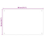 Kitchen Backsplashes 2 pcs White 80x50 cm Tempered Glass