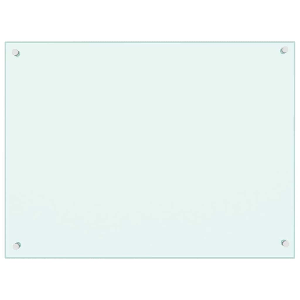 Kitchen Backsplashes 2 pcs White 80x60 cm Tempered Glass