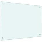 Kitchen Backsplashes 2 pcs White 80x60 cm Tempered Glass