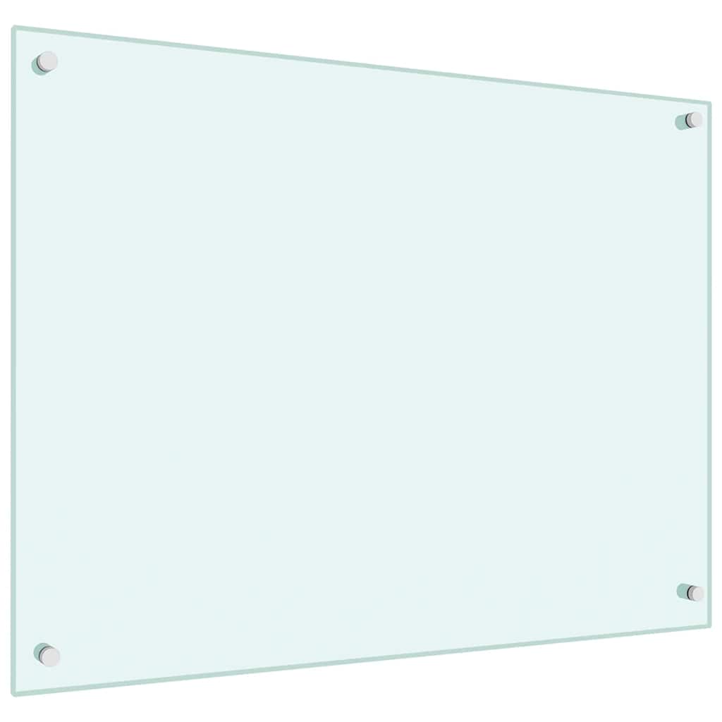 Kitchen Backsplashes 2 pcs White 80x60 cm Tempered Glass