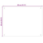 Kitchen Backsplashes 2 pcs White 80x60 cm Tempered Glass