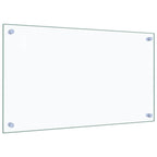 Kitchen Backsplashes 2 pcs Transparent 70x40 cm Tempered Glass