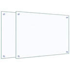 Kitchen Backsplashes 2 pcs Transparent 70x50 cm Tempered Glass