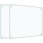 Kitchen Backsplashes 2 pcs Transparent 70x60 cm Tempered Glass