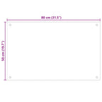 Kitchen Backsplashes 2 pcs Transparent 80x50 cm Tempered Glass