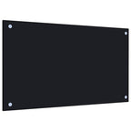 Kitchen Backsplashes 2 pcs Black 70x40 cm Tempered Glass