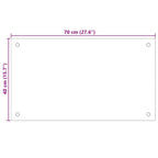 Kitchen Backsplashes 2 pcs Black 70x40 cm Tempered Glass