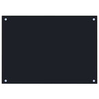 Kitchen Backsplashes 2 pcs Black 70x50 cm Tempered Glass