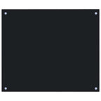 Kitchen Backsplashes 2 pcs Black 70x60 cm Tempered Glass
