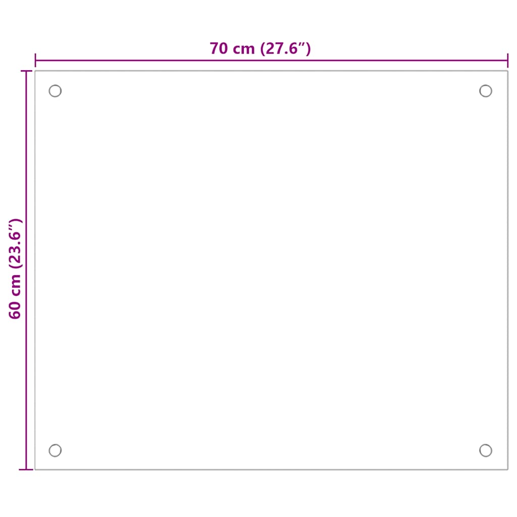 Kitchen Backsplashes 2 pcs Black 70x60 cm Tempered Glass