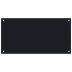Kitchen Backsplashes 2 pcs Black 80x40 cm Tempered Glass