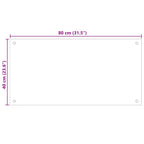 Kitchen Backsplashes 2 pcs Black 80x40 cm Tempered Glass