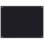 Kitchen Backsplashes 2 pcs Black 80x60 cm Tempered Glass