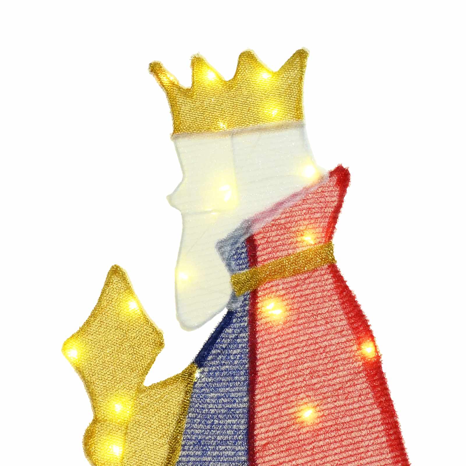 3 Wise Men Christmas Lighting 3 pcs Warm White 105 cm Fabric
