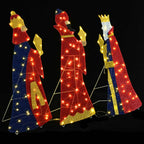 3 Wise Men Christmas Lighting 3 pcs Warm White 105 cm Fabric