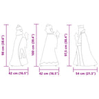 3 Wise Men Christmas Lighting 3 pcs Warm White 105 cm Fabric