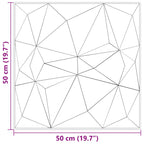 Wall Panels 12 pcs Beton 50x50 cm XPS 3 m² Diamond