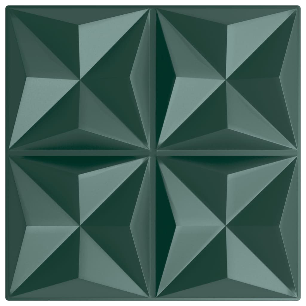 Wall Panels 48 pcs Green 50x50 cm XPS 12 m² Origami