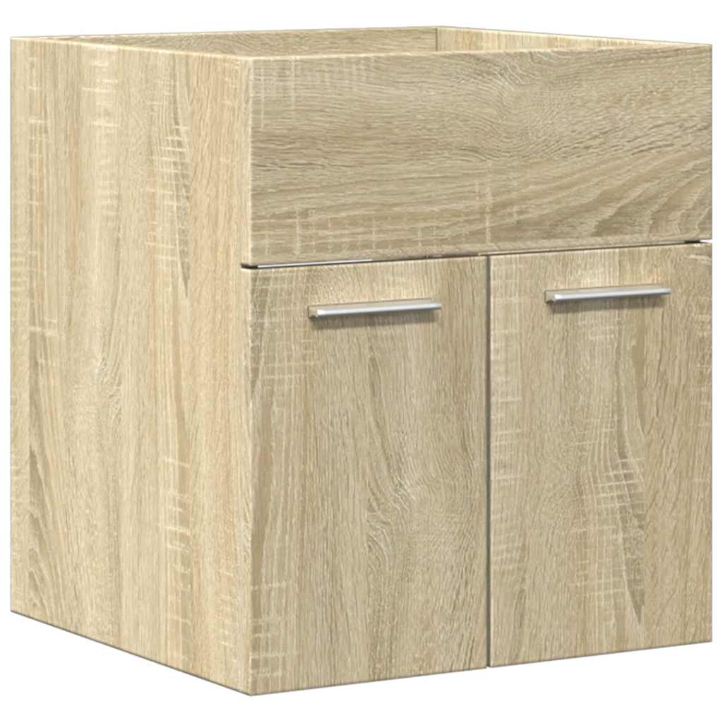 2 Piece Bathroom Furniture Set Sonoma Oak Engineered Wood