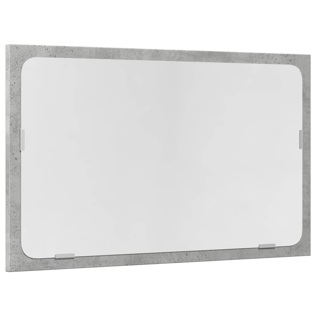 2 Piece Bathroom Furniture Set Concrete Grey Engineered Wood