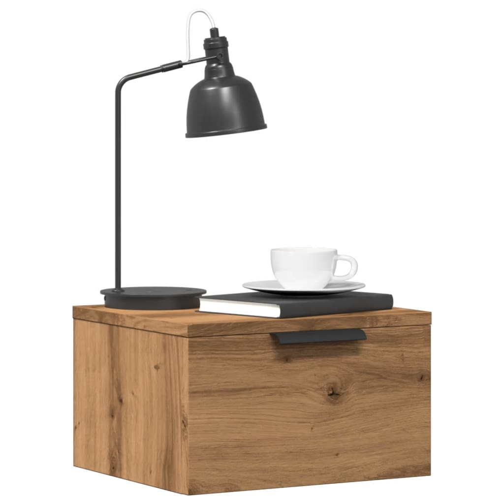 Wall-mounted Bedside Cabinet Artisan Oak 34x30x20 cm