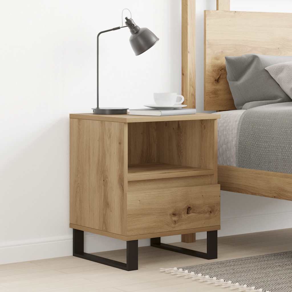 Bedside Cabinet Artisan Oak 40x35x50 cm Engineered Wood