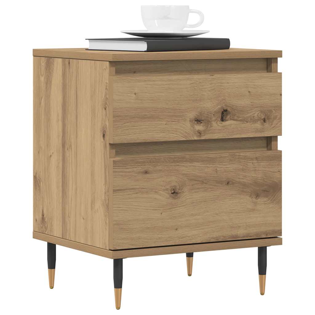 Bedside Cabinets 2 pcs Artisan Oak 40x35x50 cm Engineered Wood