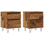 Bedside Cabinets 2 pcs Old Wood 40x35x50 cm Engineered Wood