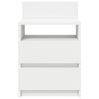 Bedside Cabinets 2 pcs with 2 Drawers White 40x33x60 cm