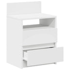 Bedside Cabinets 2 pcs with 2 Drawers White 40x33x60 cm