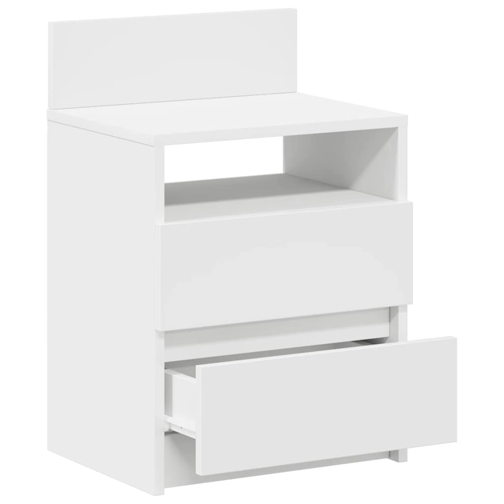Bedside Cabinets 2 pcs with 2 Drawers White 40x33x60 cm