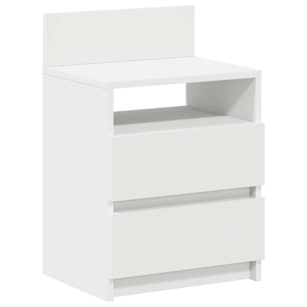 Bedside Cabinets 2 pcs with 2 Drawers White 40x33x60 cm