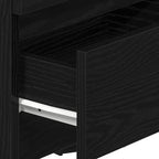 Bedside Cabinet with 2 Drawers Black 40x33x60 cm