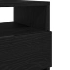 Bedside Cabinet with 2 Drawers Black 40x33x60 cm