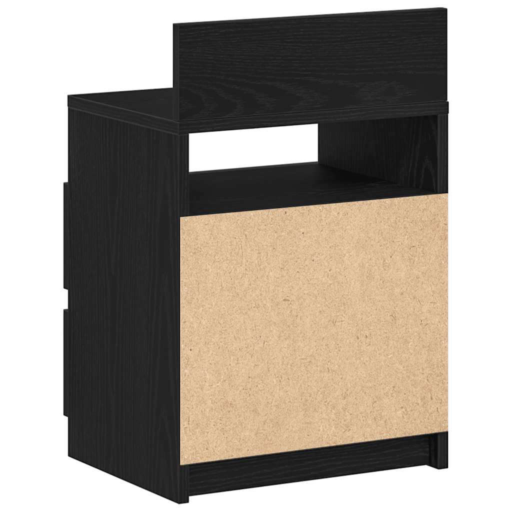 Bedside Cabinets 2 pcs with 2 Drawers Black 40x33x60 cm