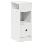 Bedside Cabinet with Drawer White 25x31x66 cm