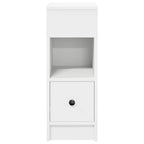 Bedside Cabinet with Drawer White 25x31x66 cm