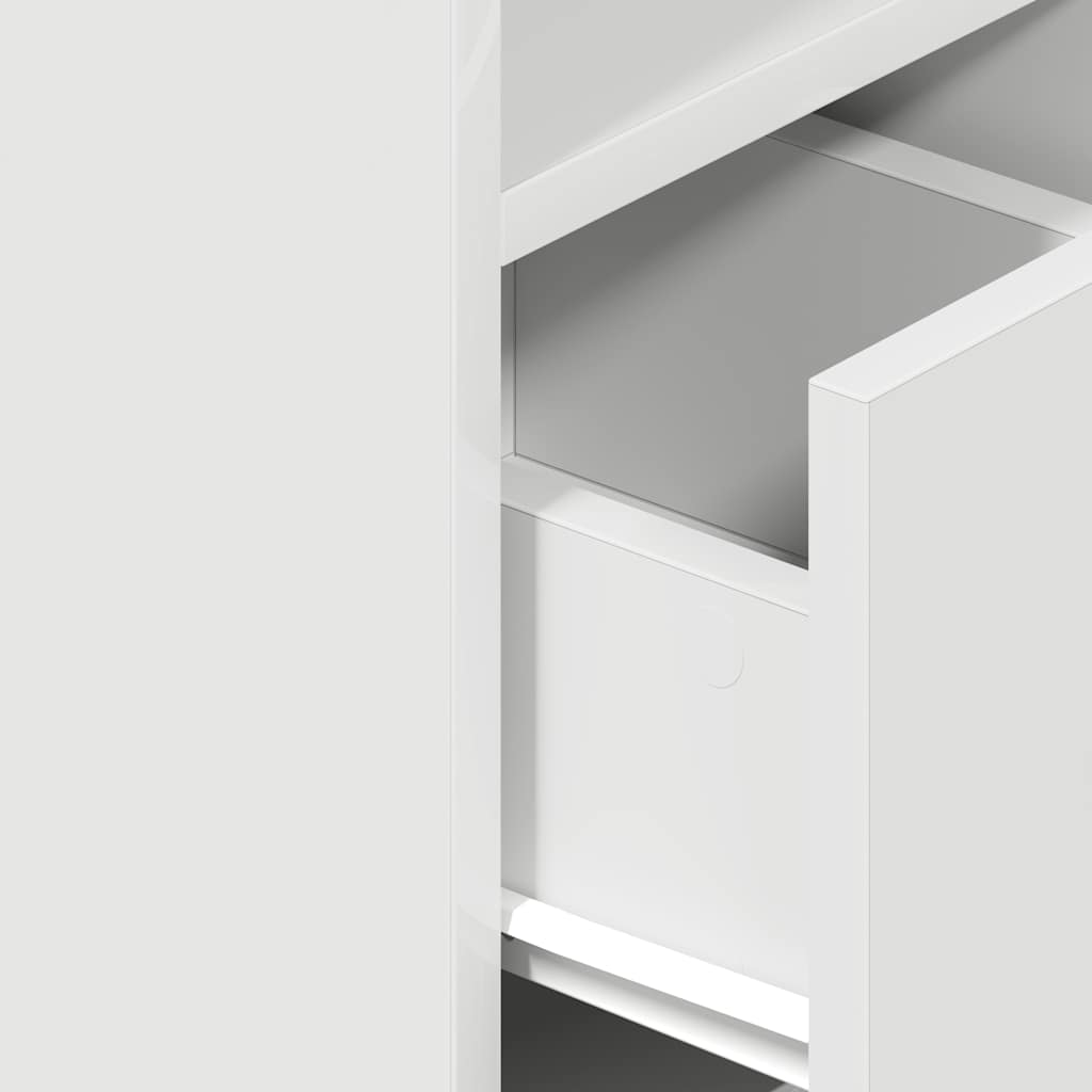 Bedside Cabinet with Drawer White 25x31x66 cm