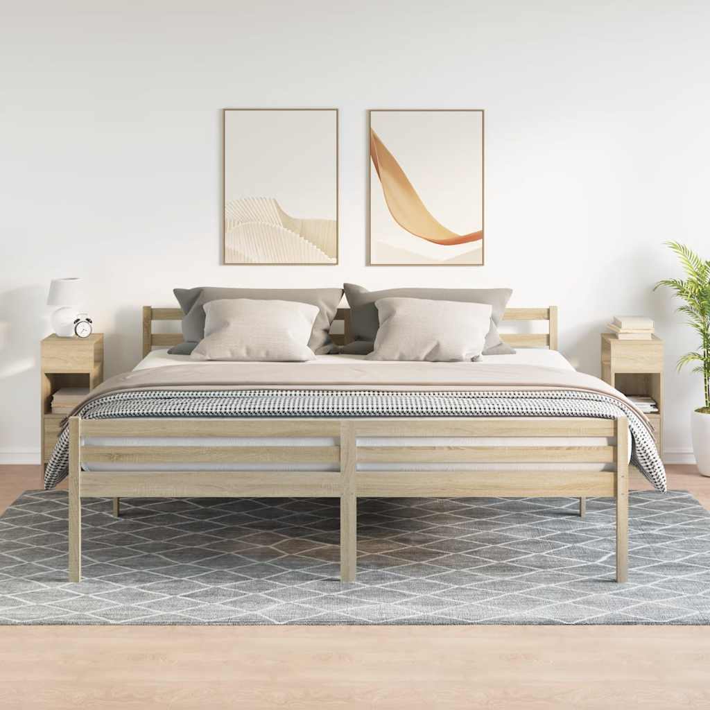 Bedside Cabinets 2 pcs with Drawer Sonoma Oak 25x31x66 cm