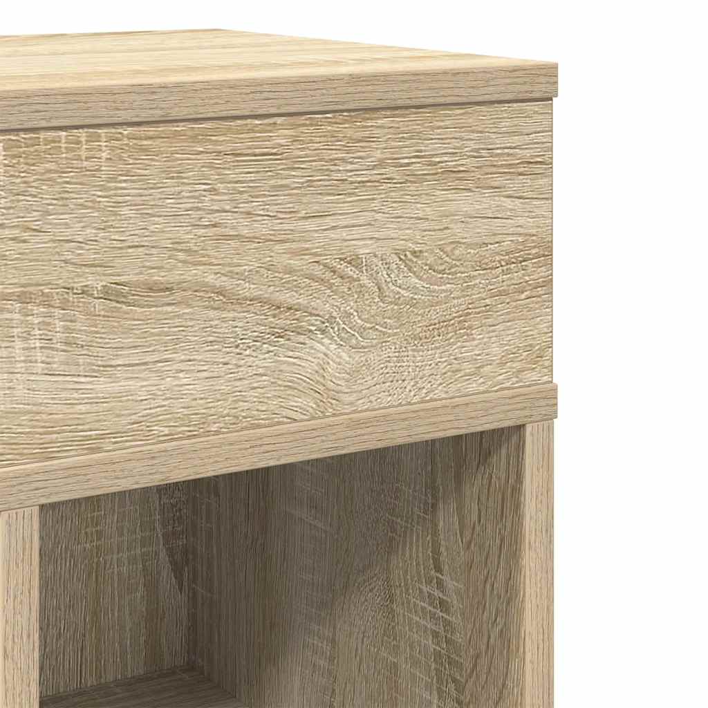 Bedside Cabinets 2 pcs with Drawer Sonoma Oak 25x31x66 cm