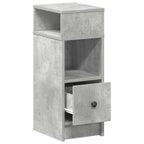 Bedside Cabinets 2 pcs with Drawer Concrete Grey 25x31x66 cm