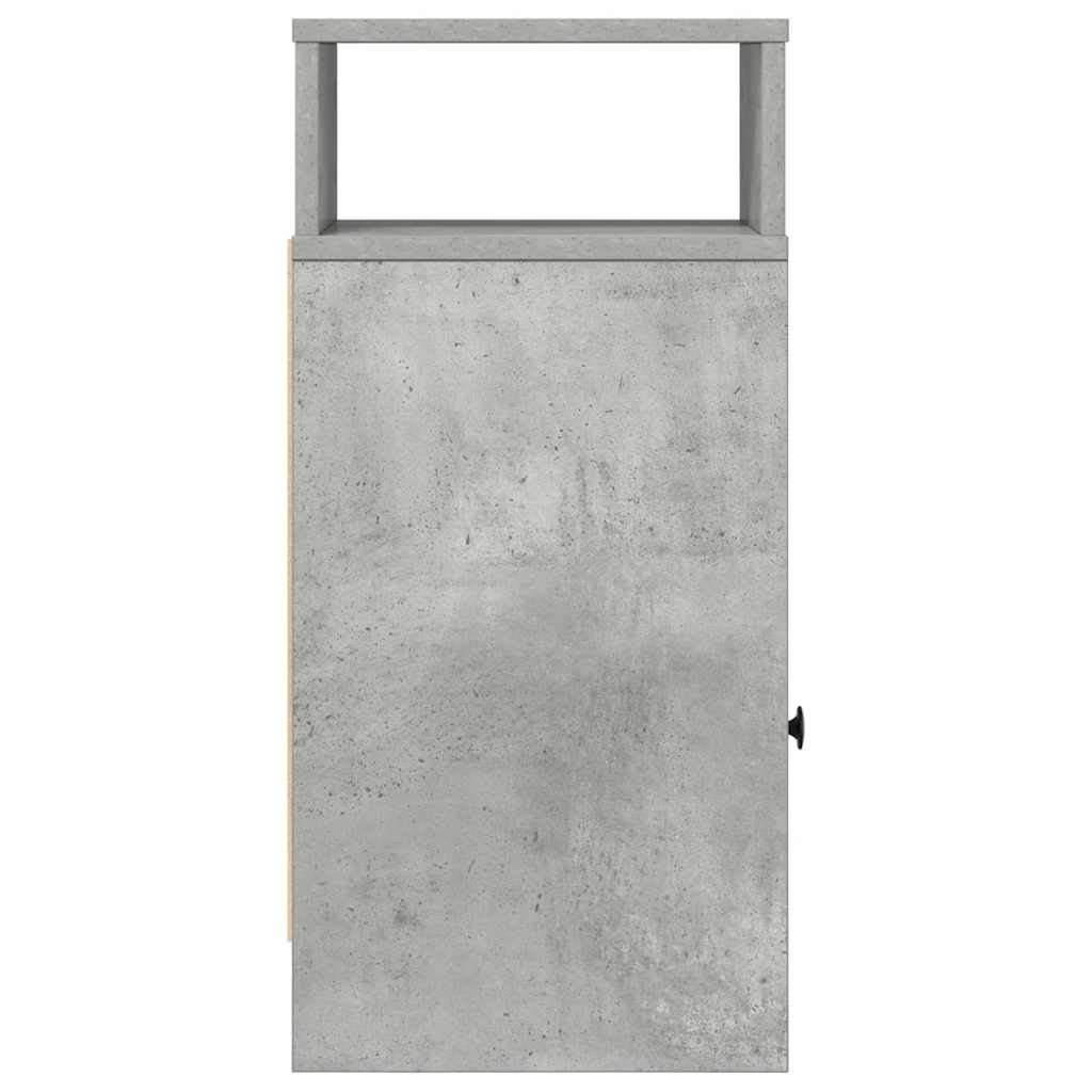 Bedside Cabinets 2 pcs with Drawer Concrete Grey 25x31x66 cm
