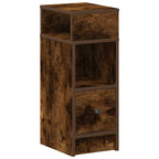 Bedside Cabinet with Drawer Smoked Oak 25x31x66 cm