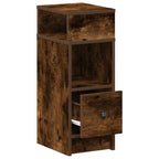Bedside Cabinet with Drawer Smoked Oak 25x31x66 cm