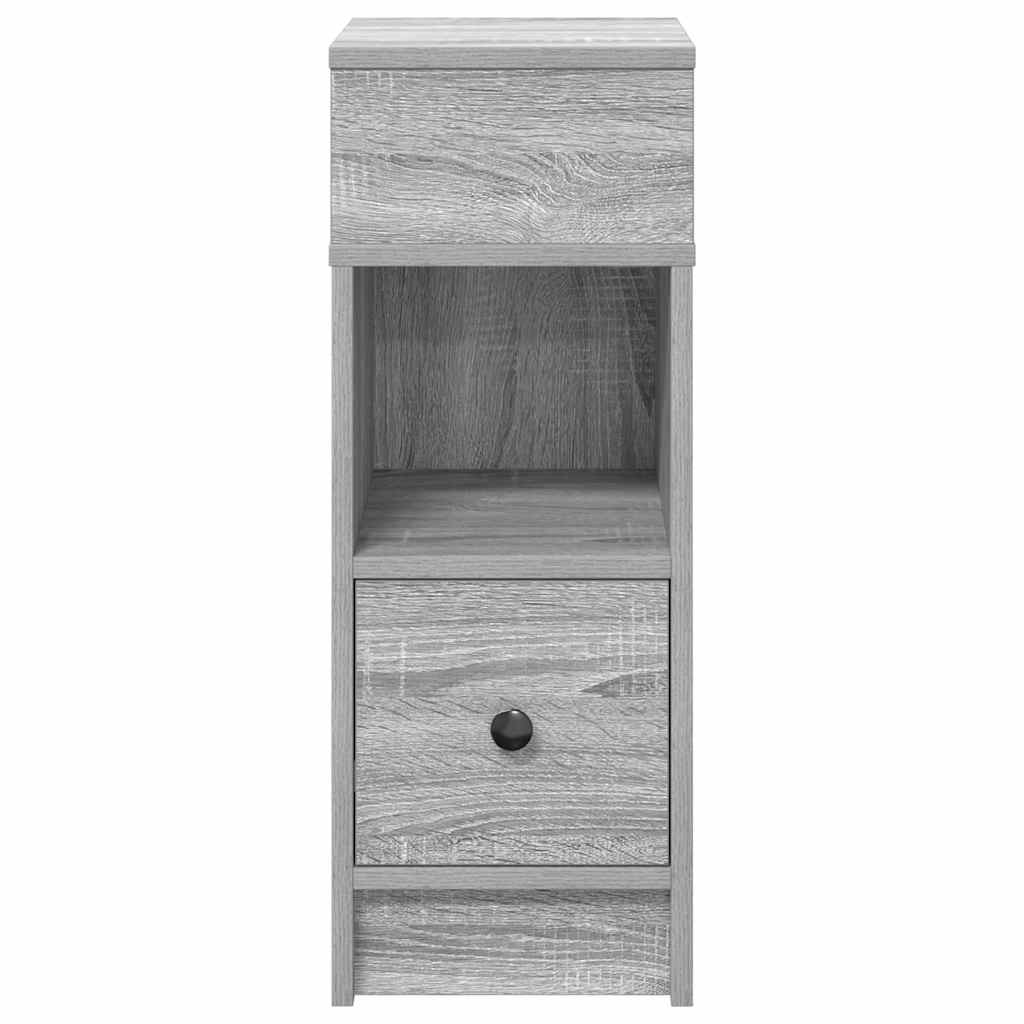 Bedside Cabinet with Drawer Grey Sonoma 25x31x66 cm