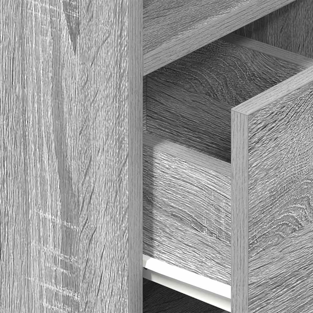 Bedside Cabinet with Drawer Grey Sonoma 25x31x66 cm