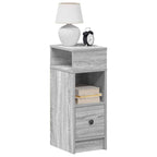 Bedside Cabinet with Drawer Grey Sonoma 25x31x66 cm