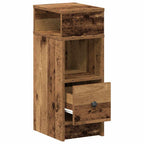 Bedside Cabinets 2 pcs with Drawer Old Wood 25x31x66 cm